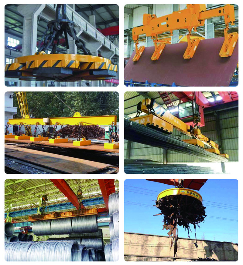 QC model double girder overhead crane with magnet02