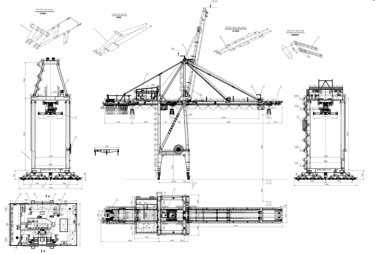 Schéckt op d'Shore Container Gantry Crane (STS)